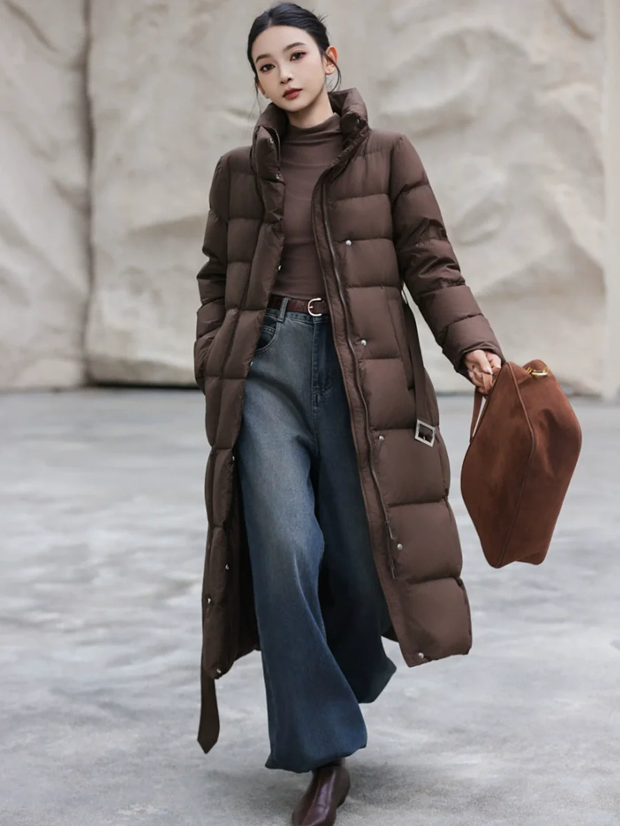 Женский пуховик с длинной талией - Фотография_2