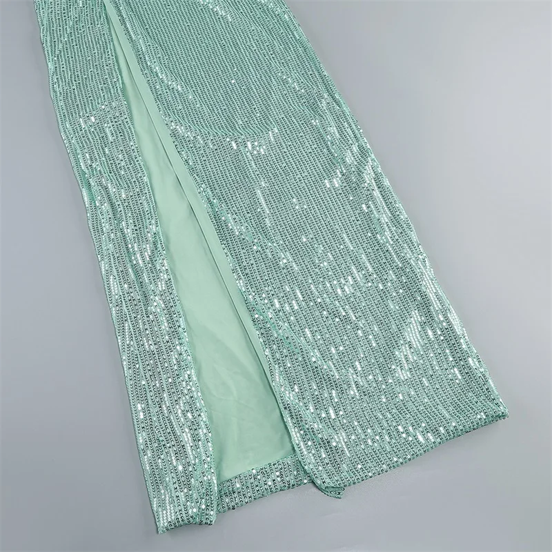 Женское осеннее вечернее платье с квадратным воротником и рукавами-пагода - Фотография_5