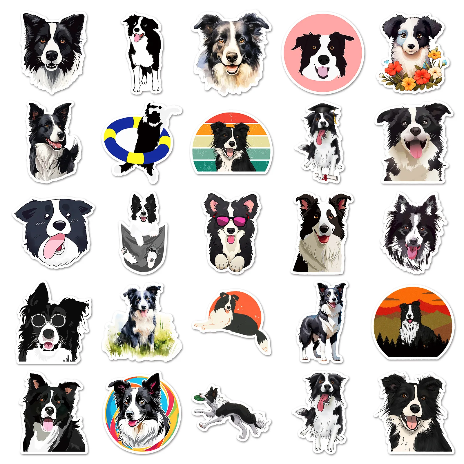 Наклейки с граффити серии border collie - Фотография_6