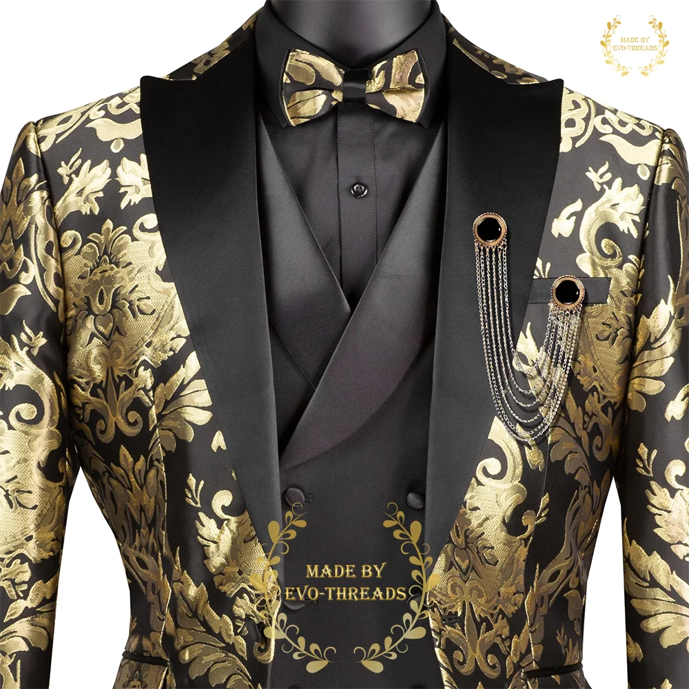 Жаккардовый костюм премиум-класса для мальчиков - Фотография_3