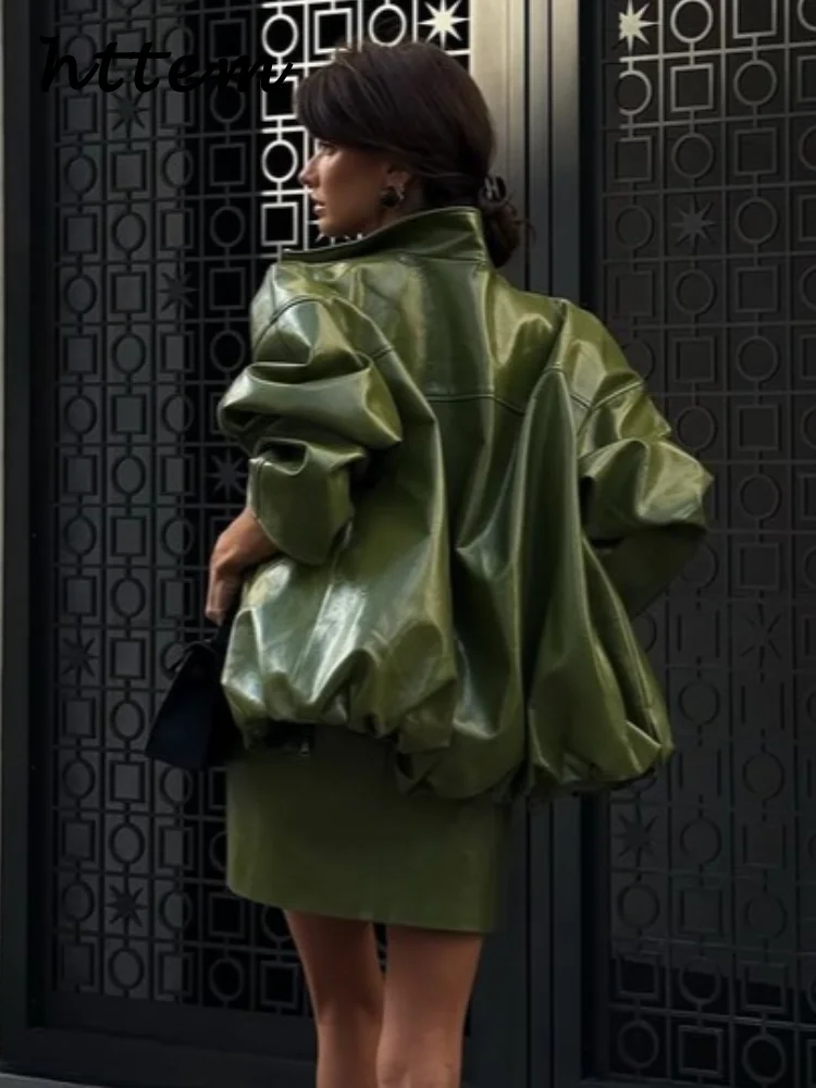 Уличные кожаные куртки на молнии - Фотография_4