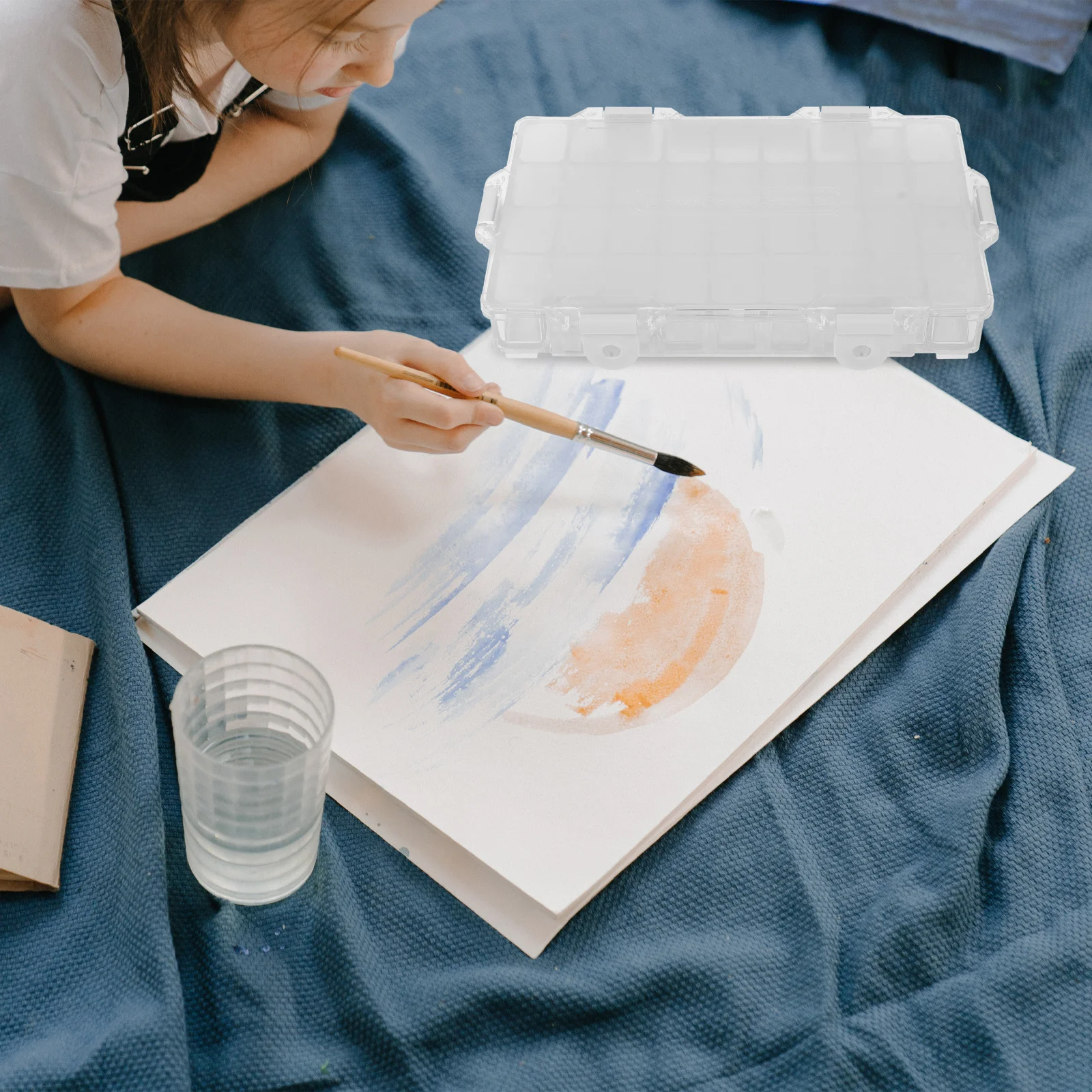 Герметичная коробка для акварельных красок премиум-класса с отделениями