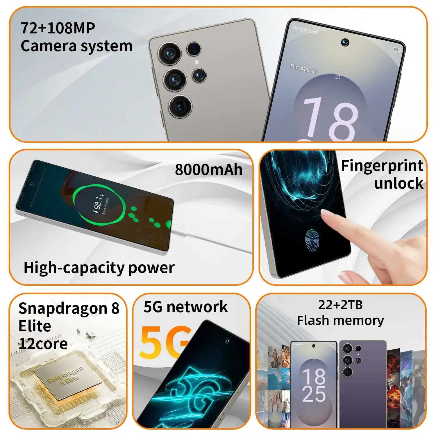 Оригинальный телефон s27 ultra 7 - Фотография_2