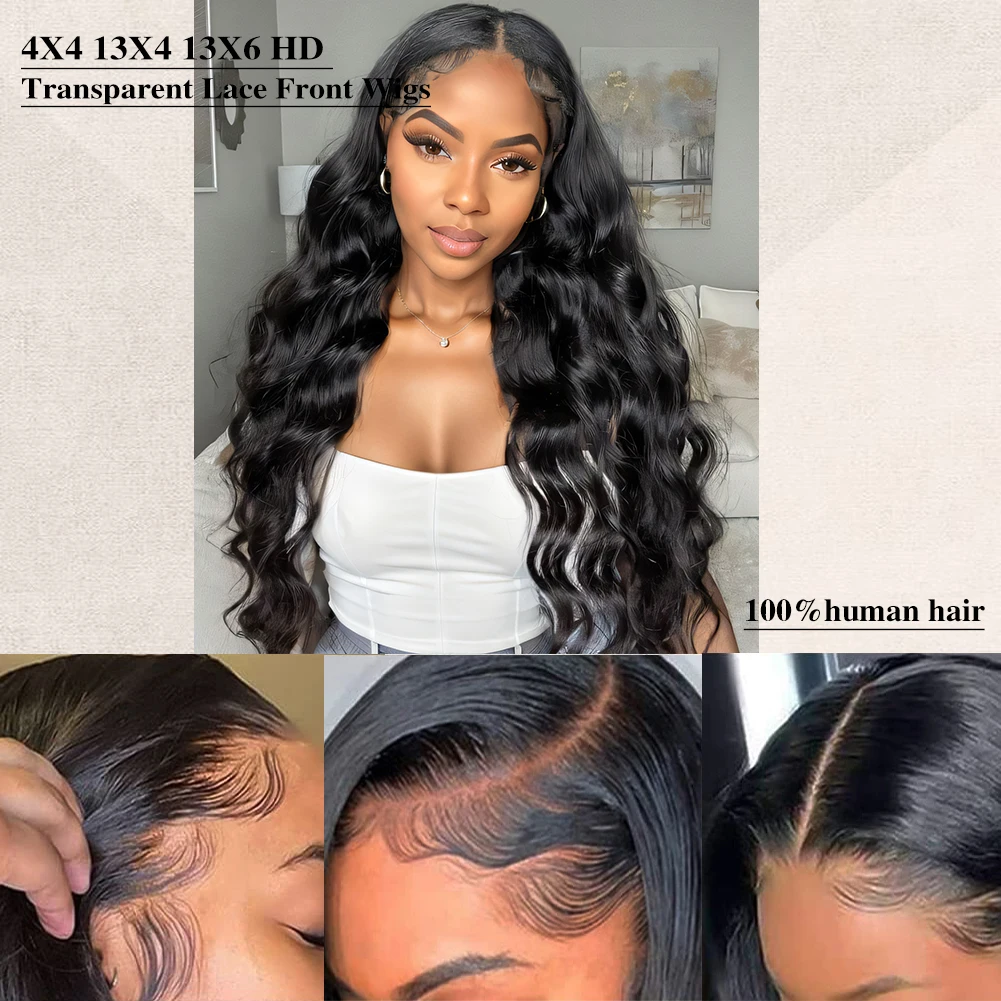 4x4 13x4 13x6 body wave hd transparent - Фотография_3