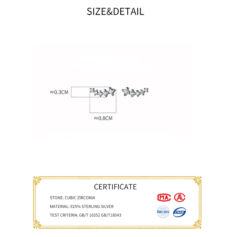 Inzatt настоящее серебро 925 пробы с цирконием - Фотография_2