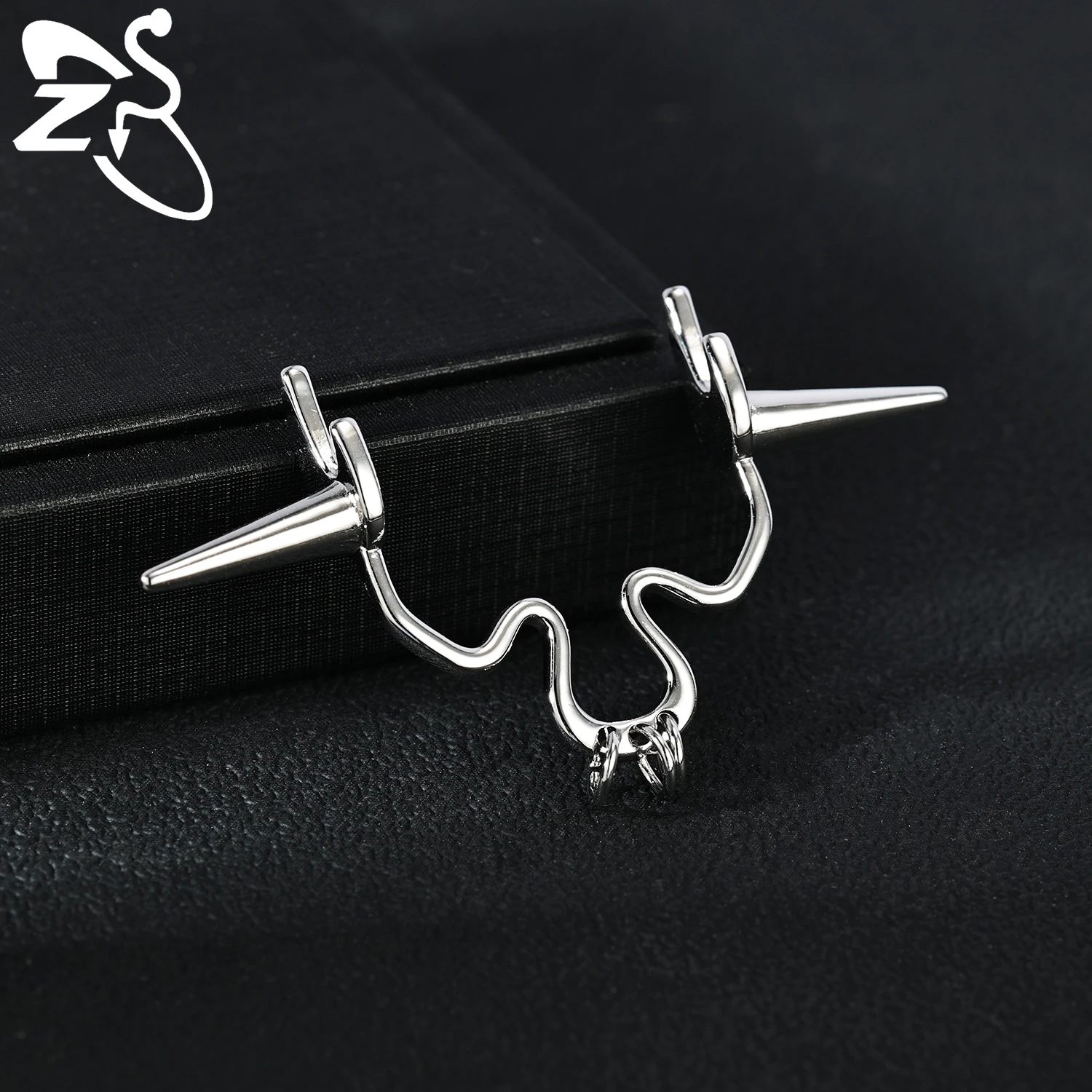 Кольцо zs для имитации перегородки в стиле панк для мужчин и женщин - Фотография_4