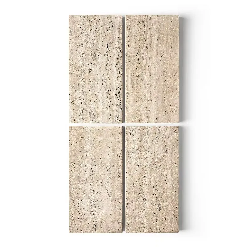 Журнальный столик в стиле ваби-саби из скандинавского травертина - Фотография_4