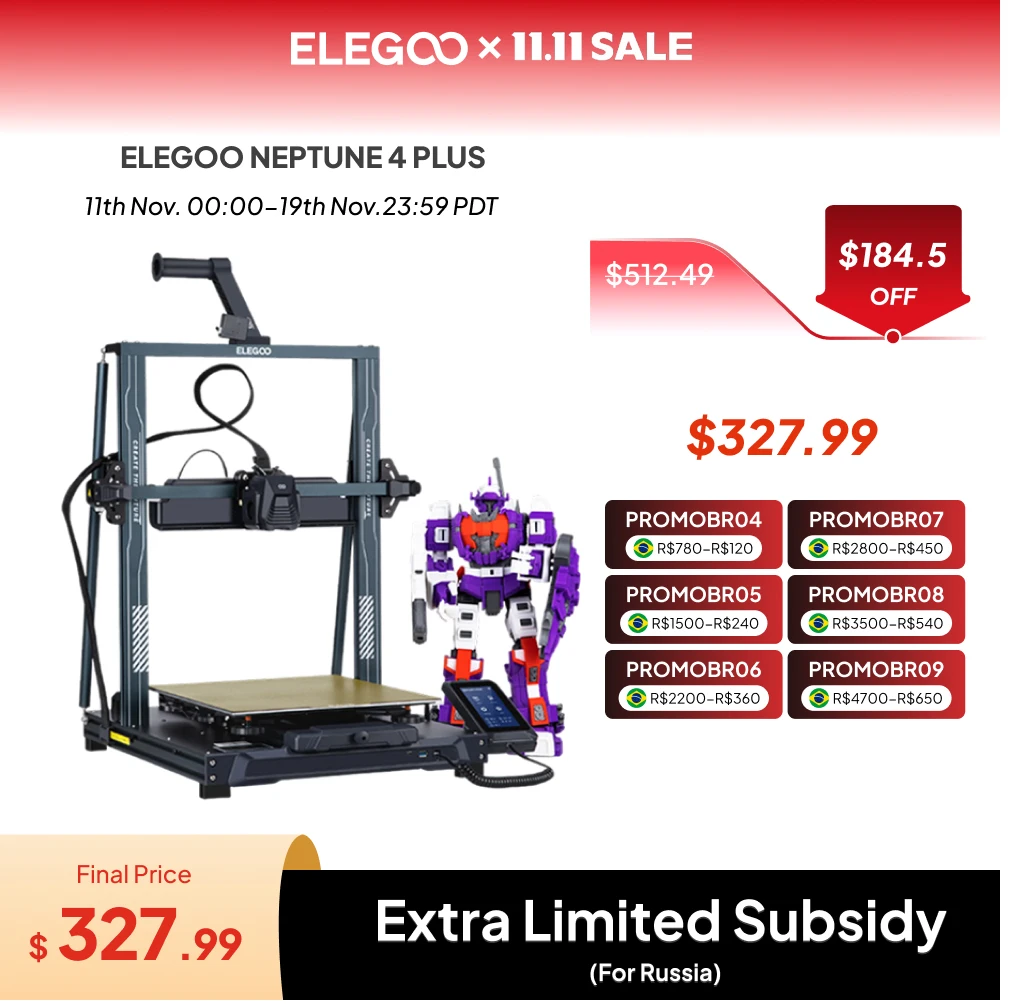 3d-принтер elegoo neptune 4 plus