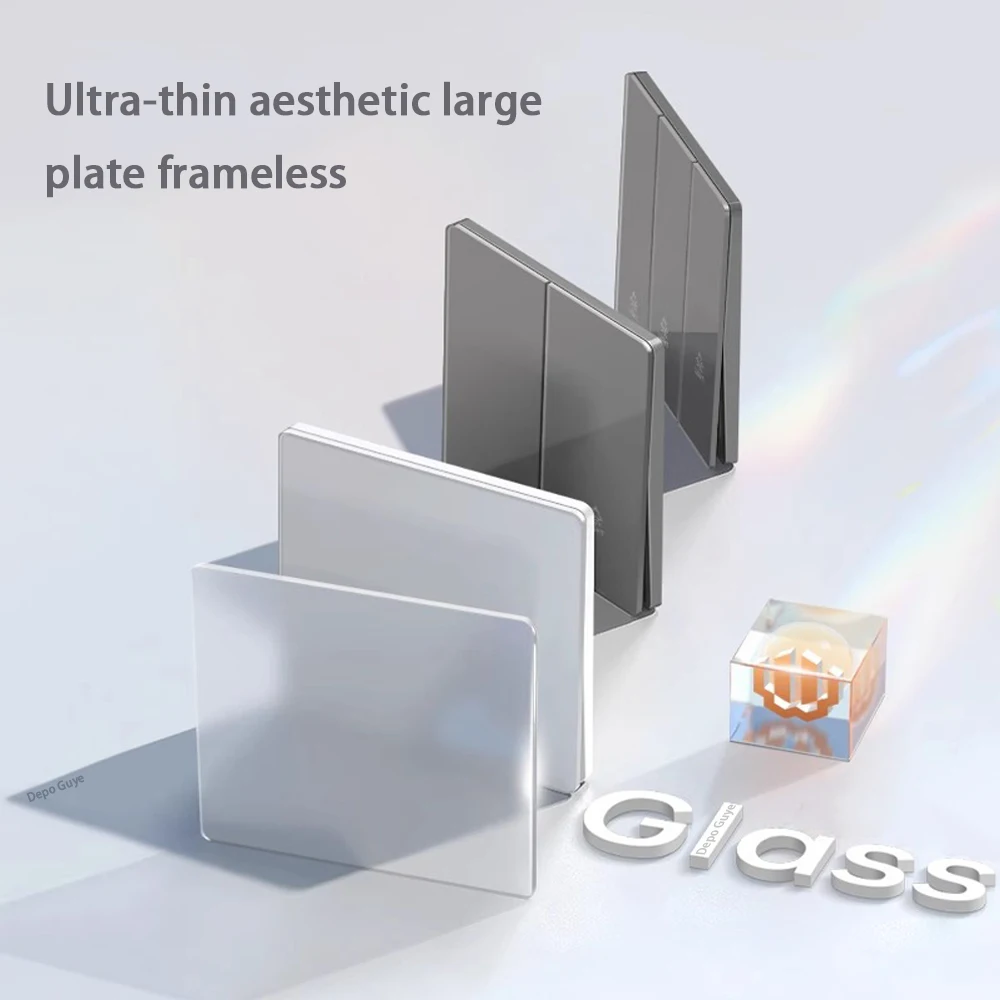 Белый стеклянный настенный кнопочный - Фотография_3