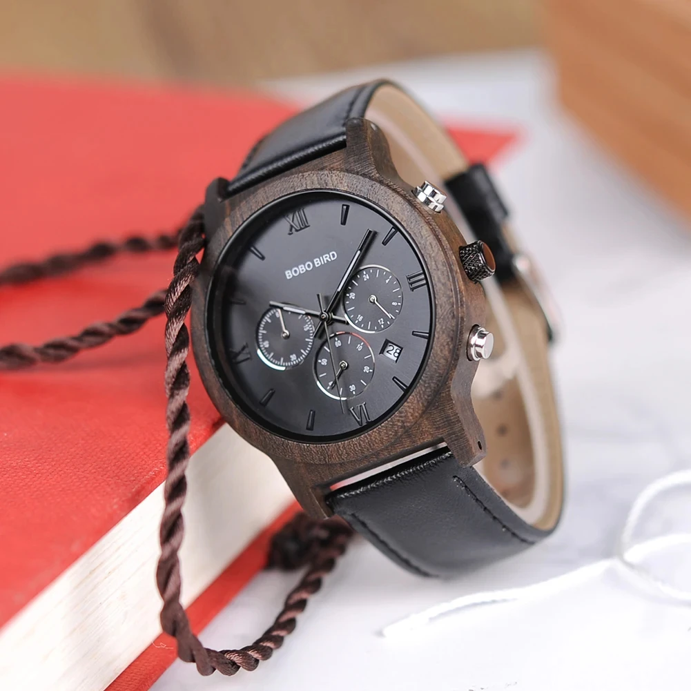 Деревянные мужские часы bobo bird - Фотография_4