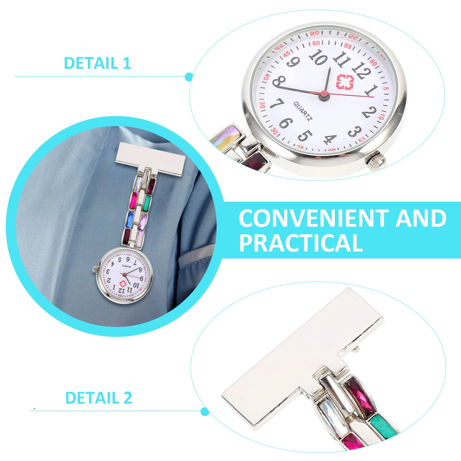 Часы для медсестры со стразами - Фотография_3