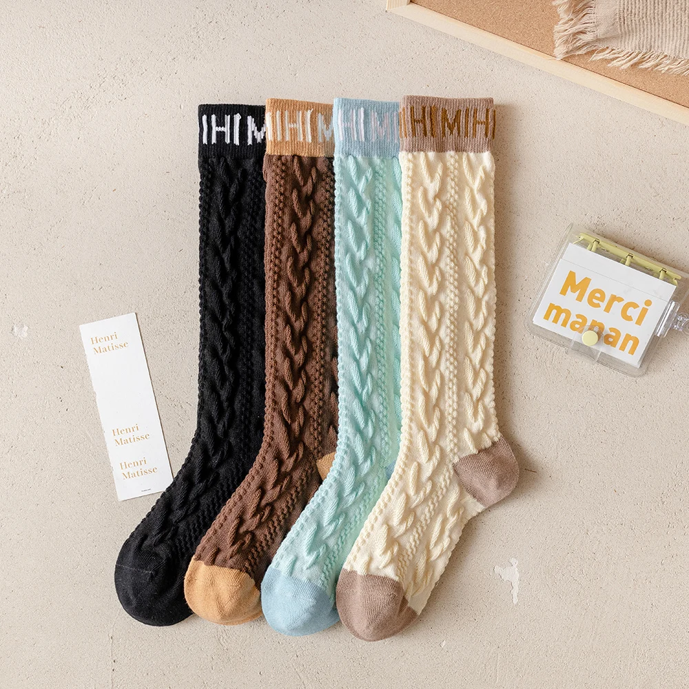 Носки женские длинные из натурального хлопка - Фотография_2