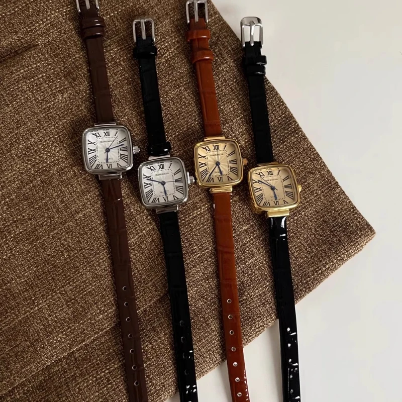 Винтажные квадратные кварцевые часы для женщин - Фотография_6