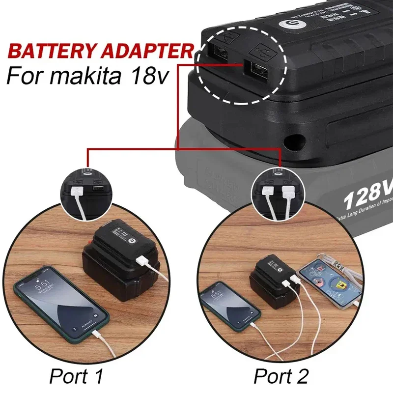Адаптер светодиодного рабочего освещения для makita 14 - Фотография_2