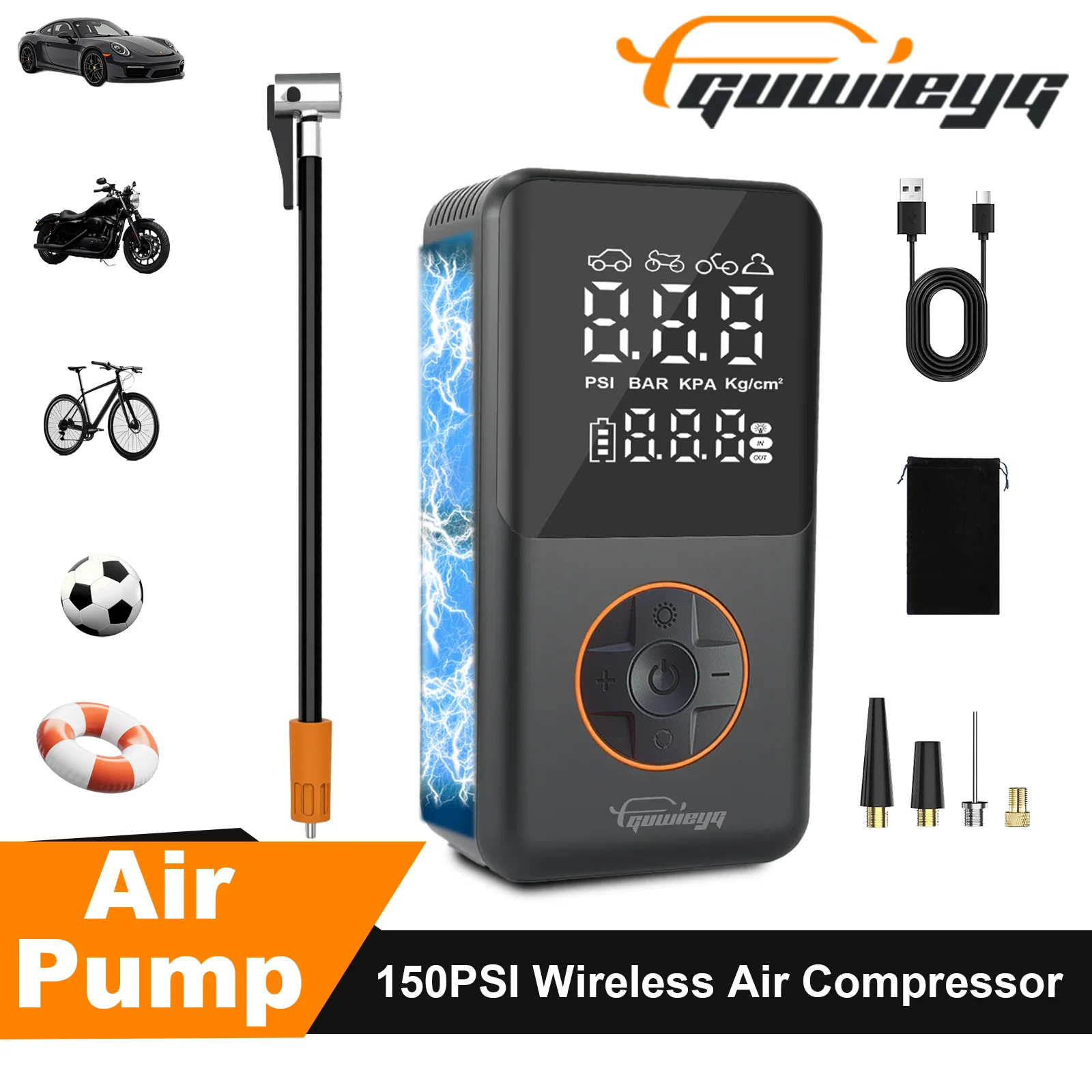 Guwieyg воздушный насос портативный