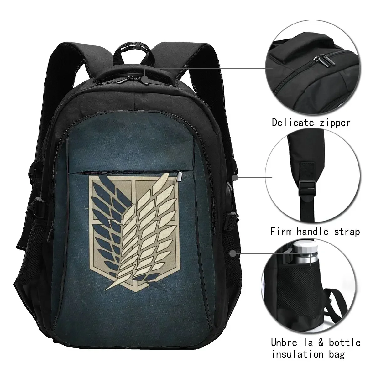 Рюкзак для ноутбука в стиле аниме «атака титанов» - Фотография_2