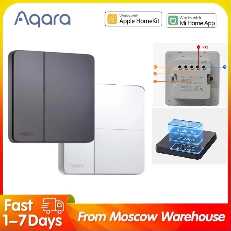 Умный настенный переключатель aqara z1 zigbee 3.0