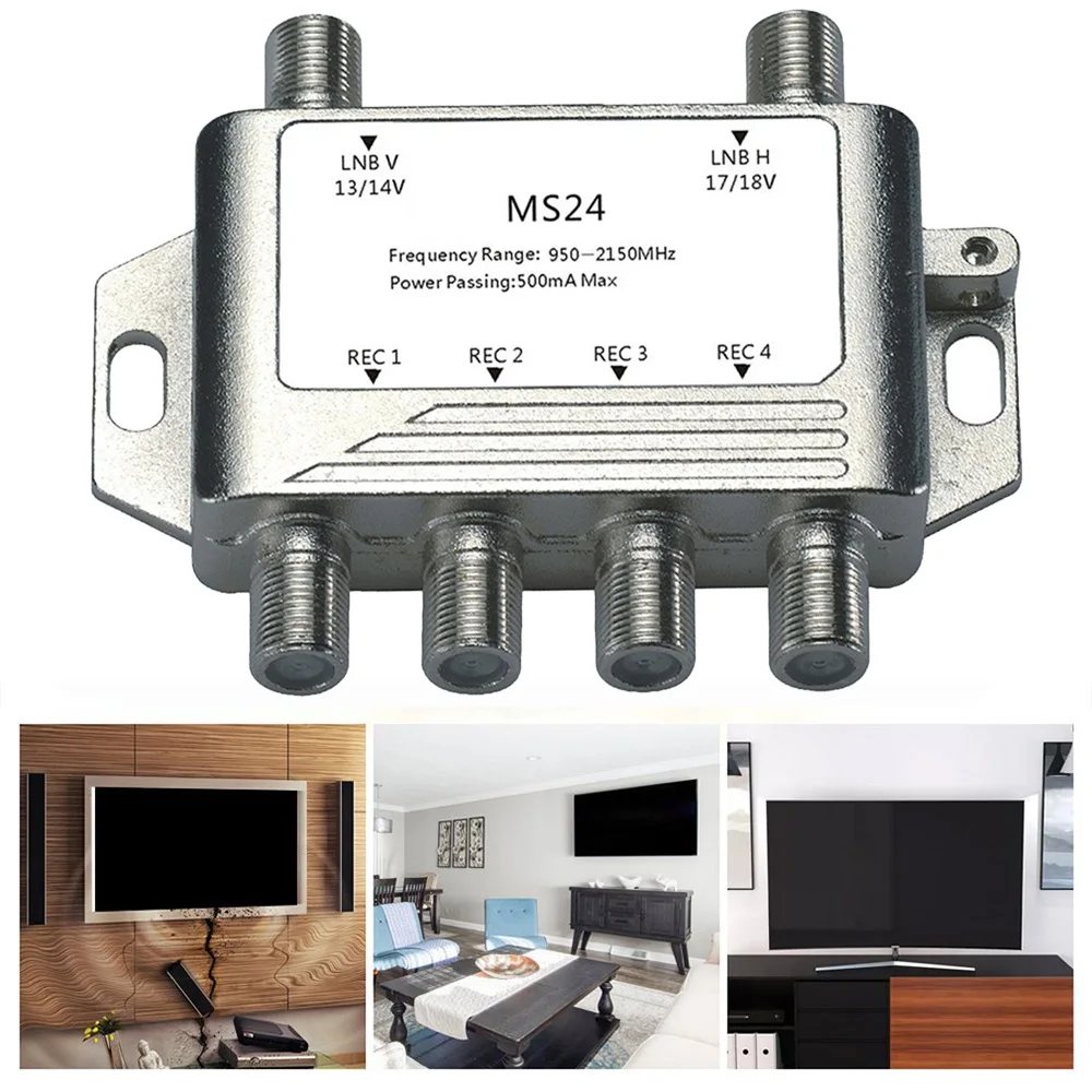 2 в 4 rf tv спутниковый разветвитель - Фотография_3