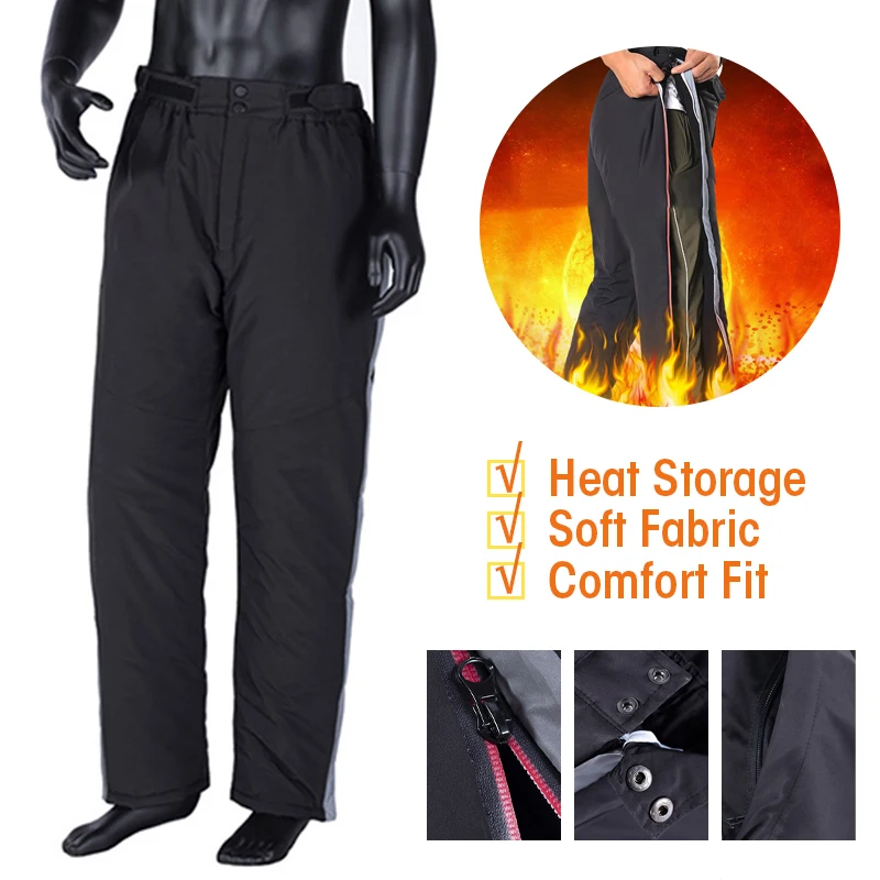 Мужские теплые утепленные флисовые брюки - Фотография_3