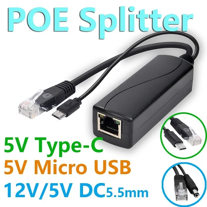 Разветвитель poe 5 в poe usb tpye-c