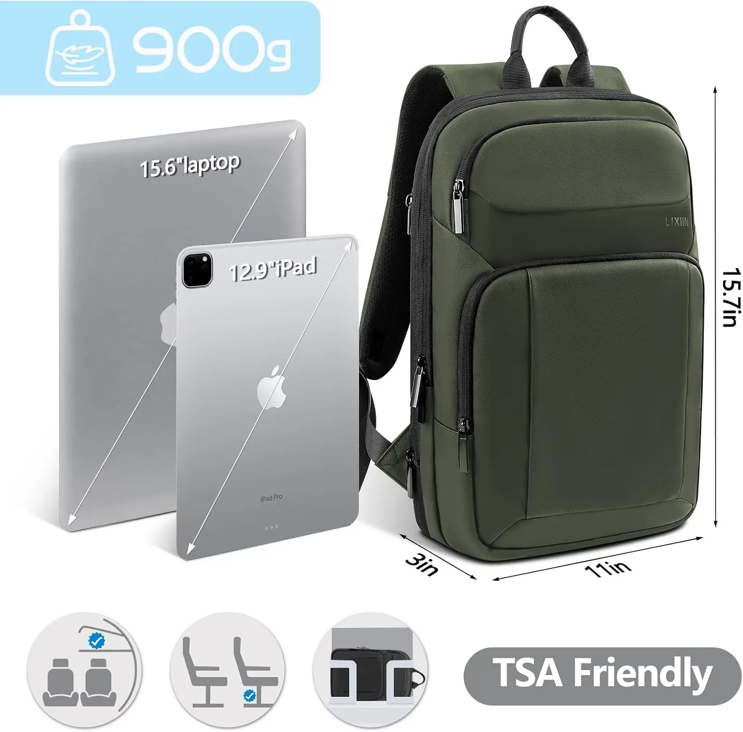 Рюкзак для мужчин тонкий и расширяемый - Фотография_2