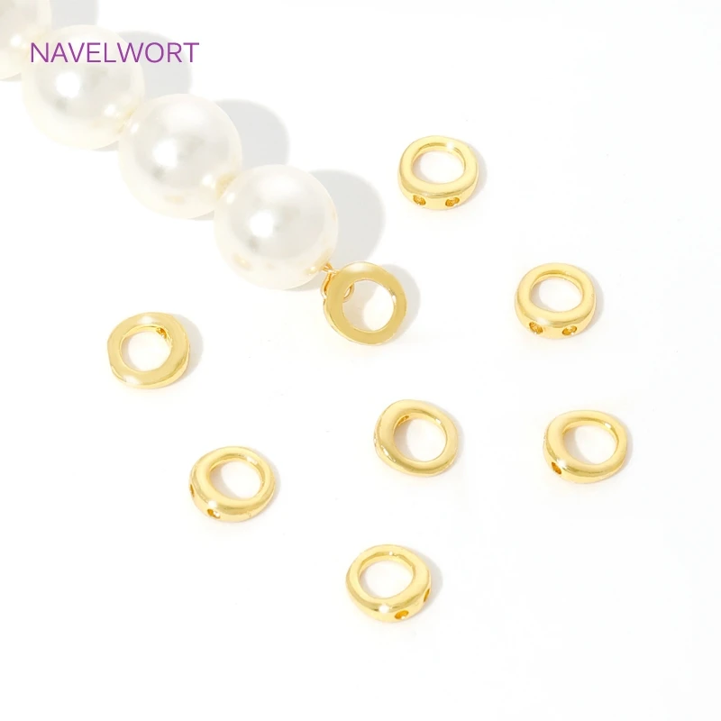 Обжимные заглушки соединительные кольца с покрытием из 18-каратного золота