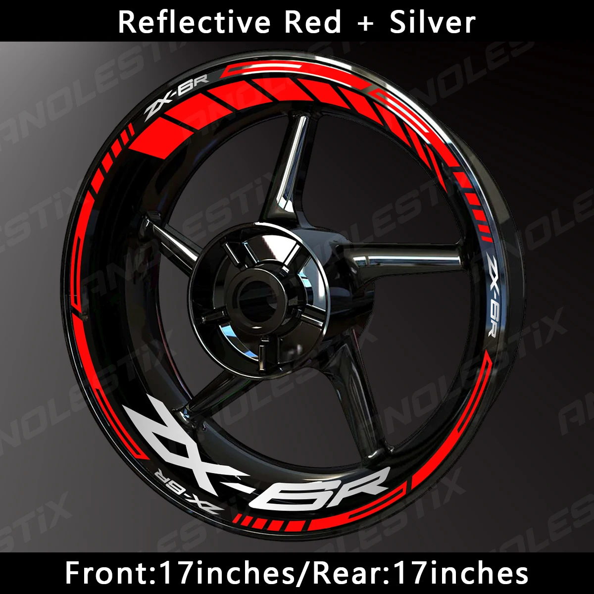 Anolestix светоотражающая наклейка на колесо мотоцикла - Фотография_3