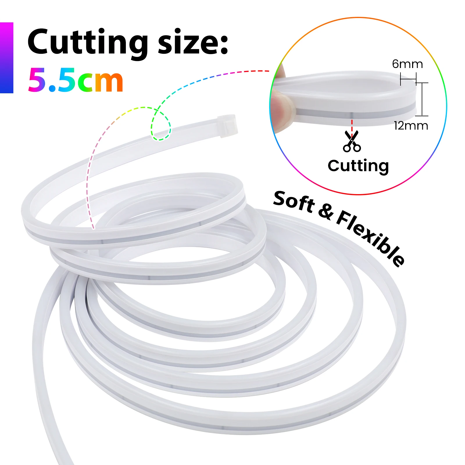5v rgb неоновая лента 1m 2m 3m - Фотография_3