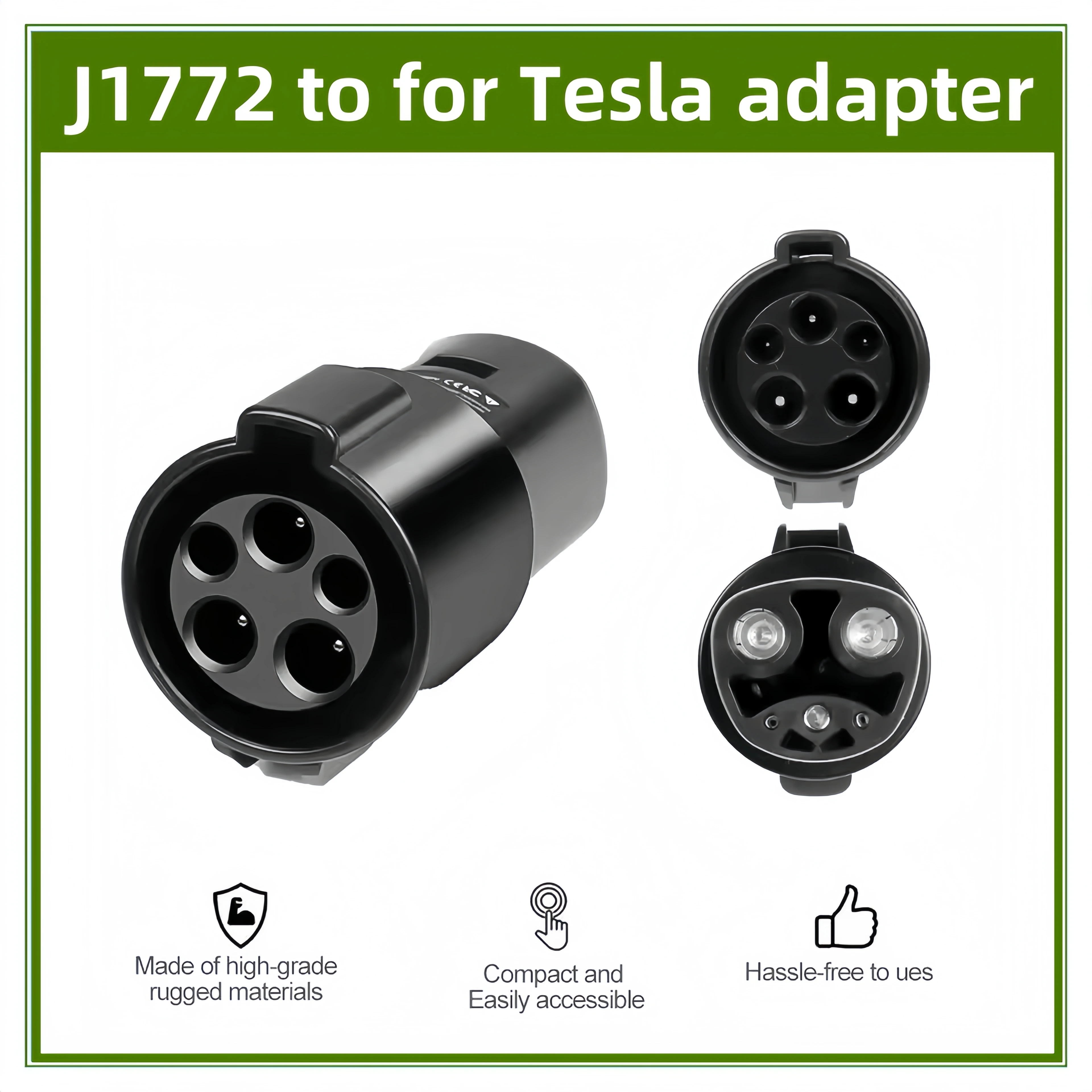 Адаптер для зарядки электромобиля type1 j1772 для tesla model x y 3 - Фотография_6