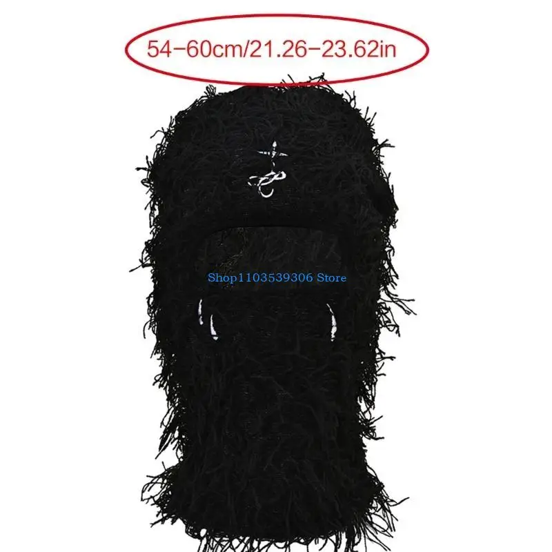 400a вязаная ветрозащитная балаклава для взрослых - Фотография_6