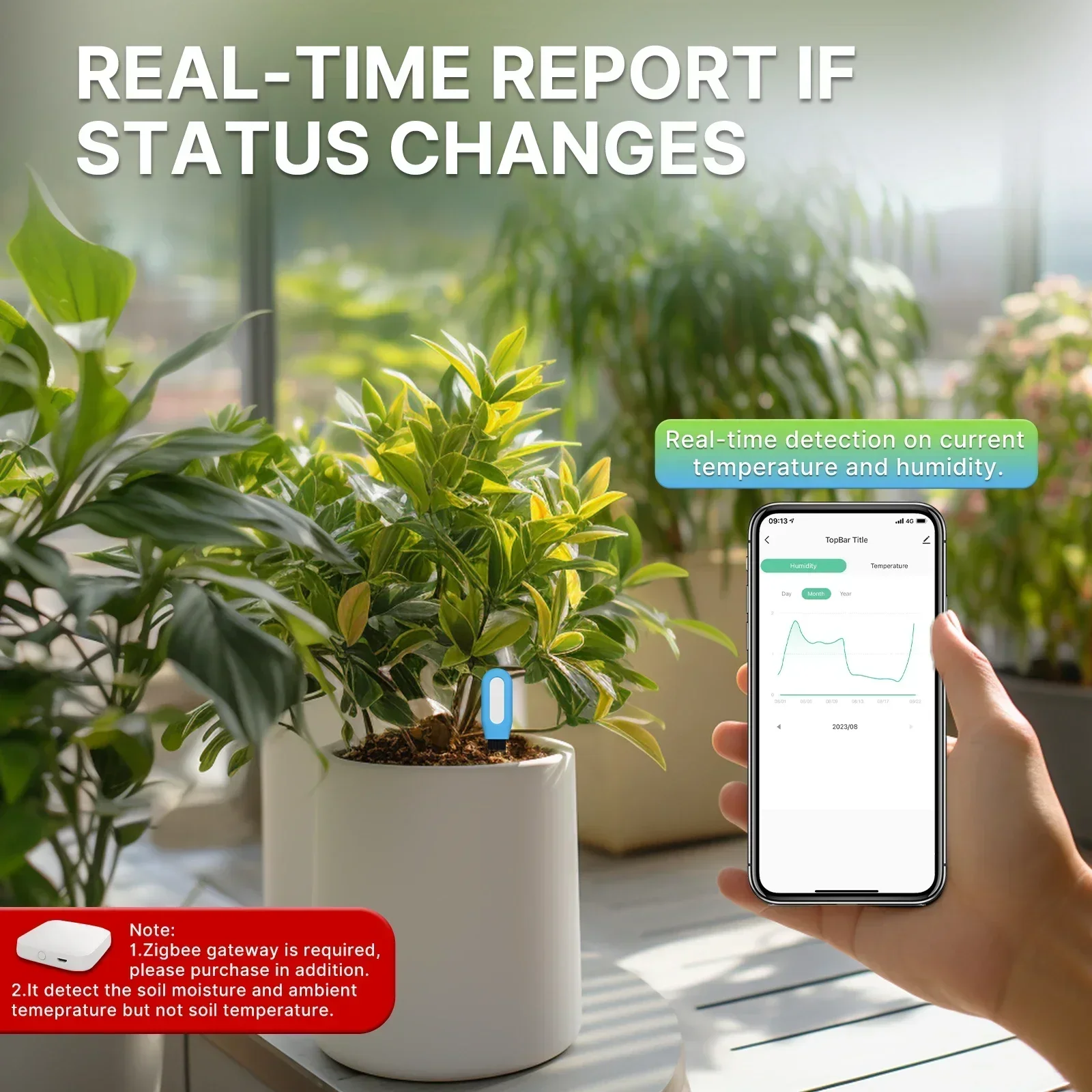 Moes smart zigbee измеритель температуры почвы - Фотография_4