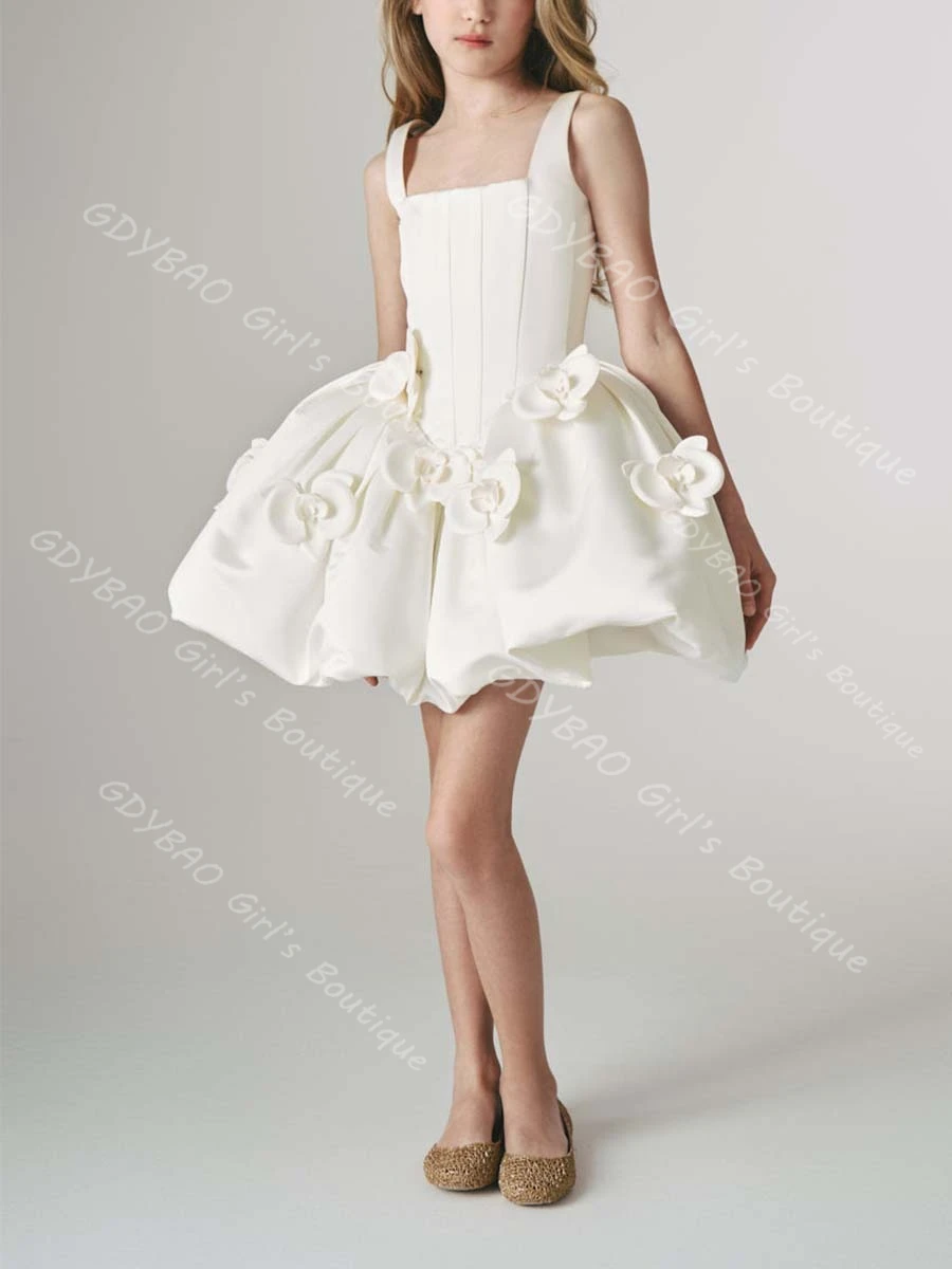 Платье цвета слоновой кости для девочек на свадьбу - Фотография_3