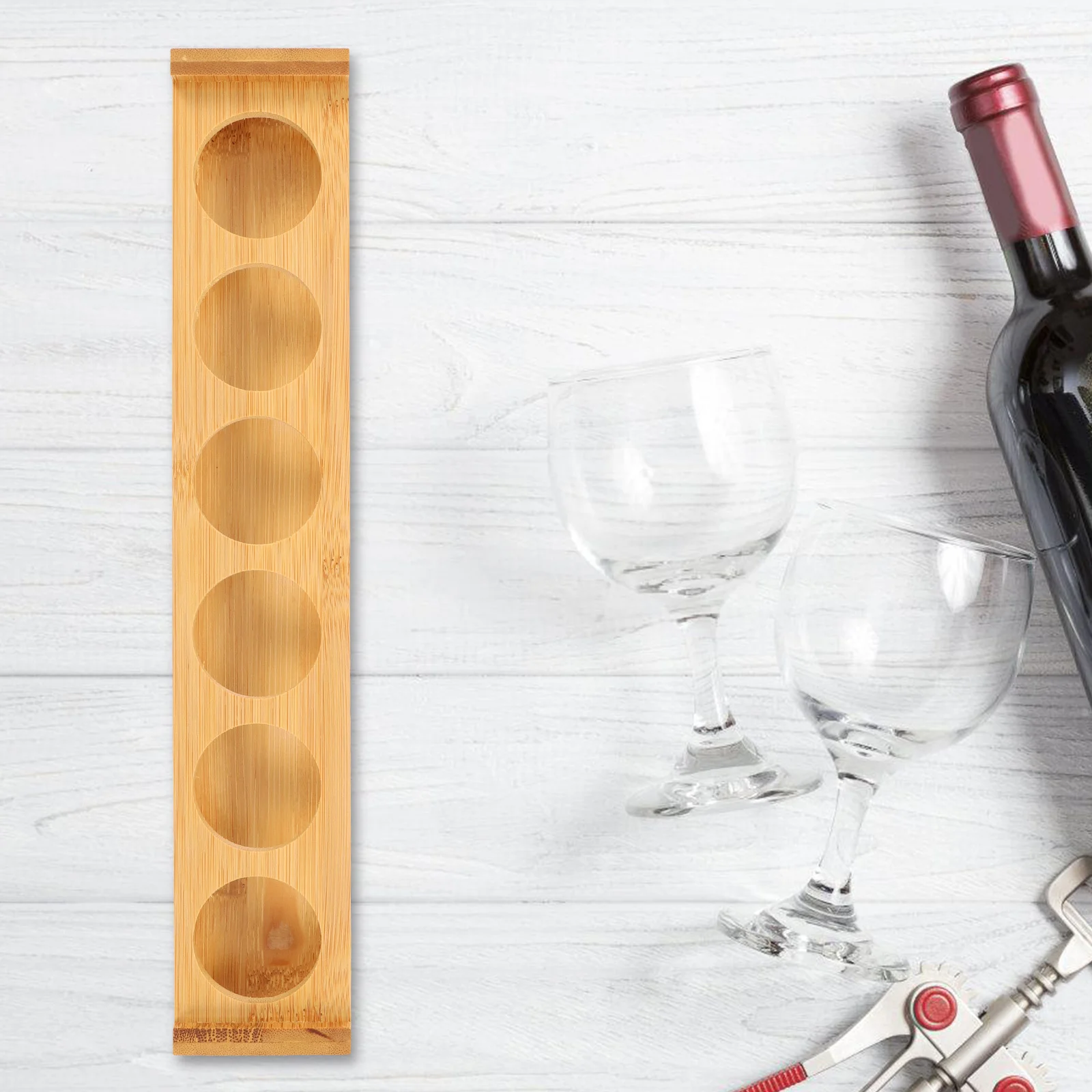 Бамбуковая подставка для винных чашек - Фотография_5