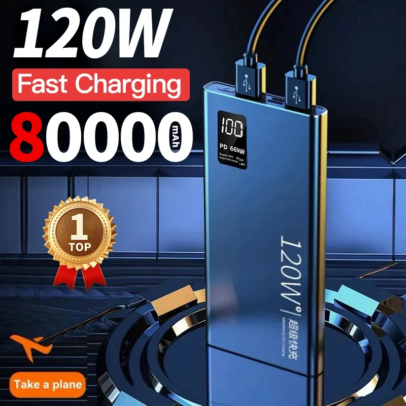 80000 мач power bank 120 вт сверхбыстрая