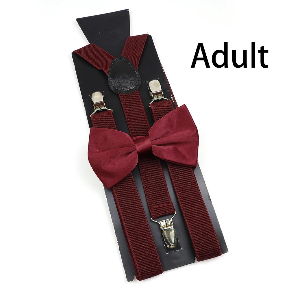 Однотонные эластичные кожаные подтяжки - Фотография_2