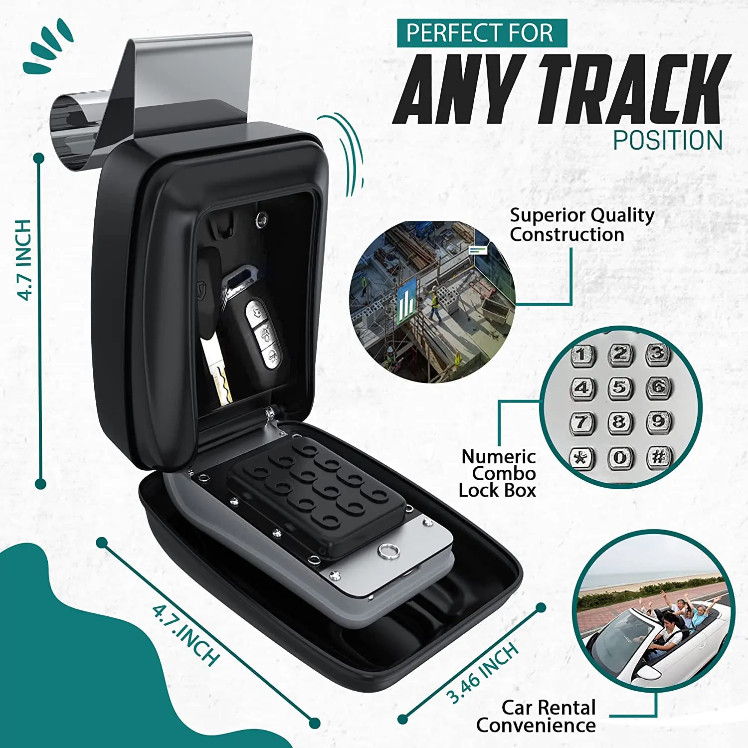 Портативный автомобильный подвесной кодовый ключ с 12 цифрами кода - Фотография_4