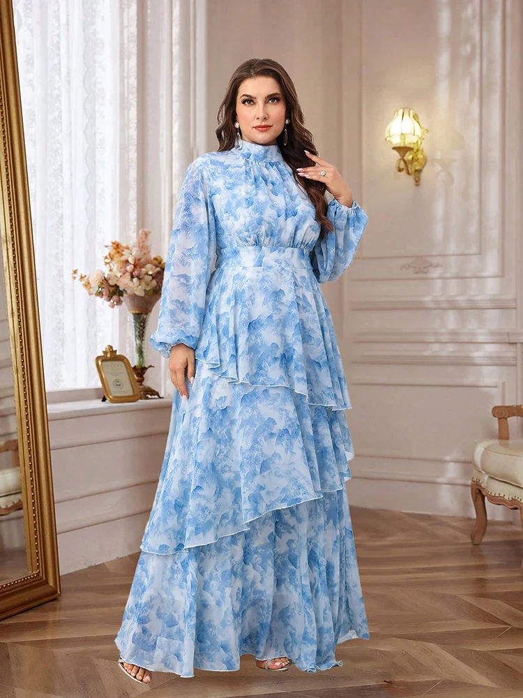 Toleen женское весенне-летнее платье больших размеров с принтом тай-дай - Фотография_5