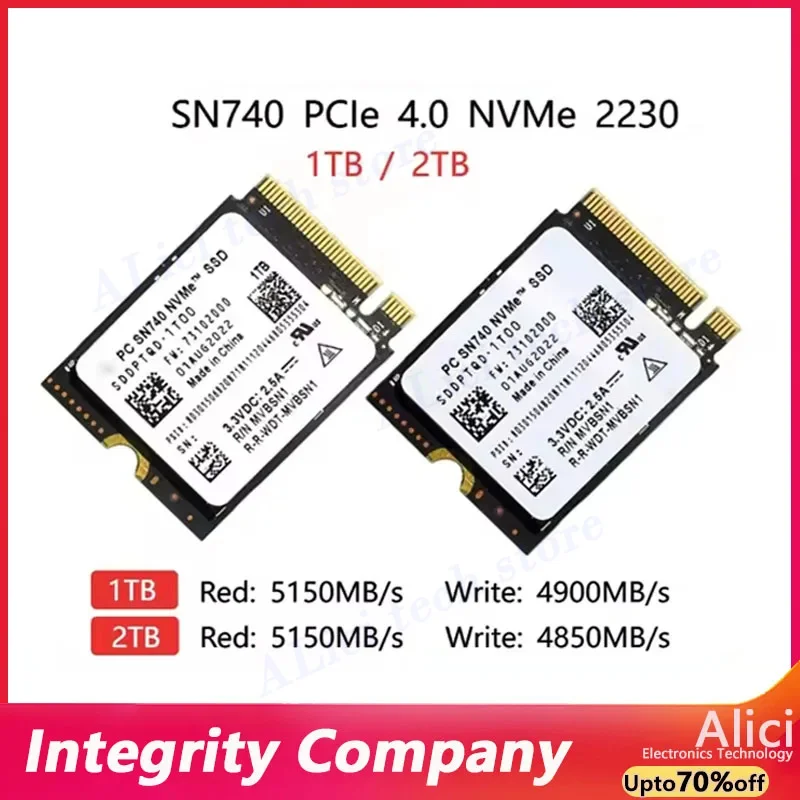 Sn740 1 тб 512g 256 гб ssd m