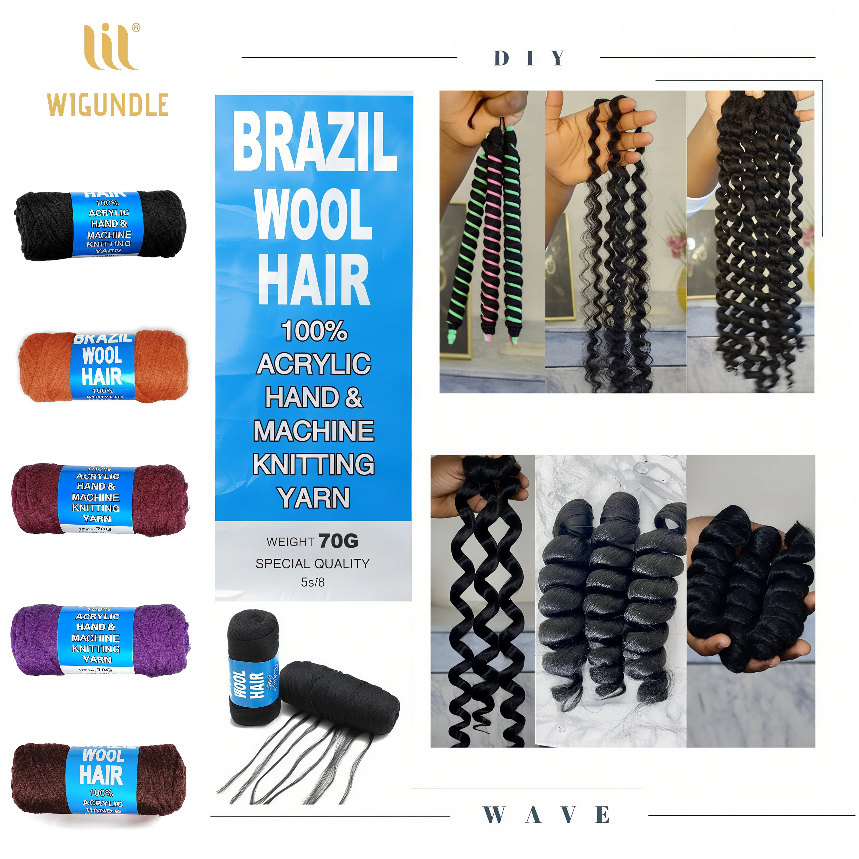 Бразильские шерстяные волосы для jumbo braids - Фотография_3