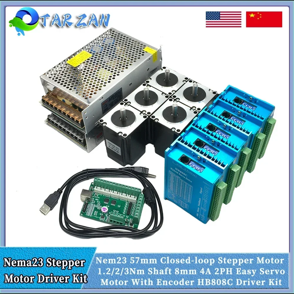 Nema23 шаговый двигатель с замкнутым контуром 1