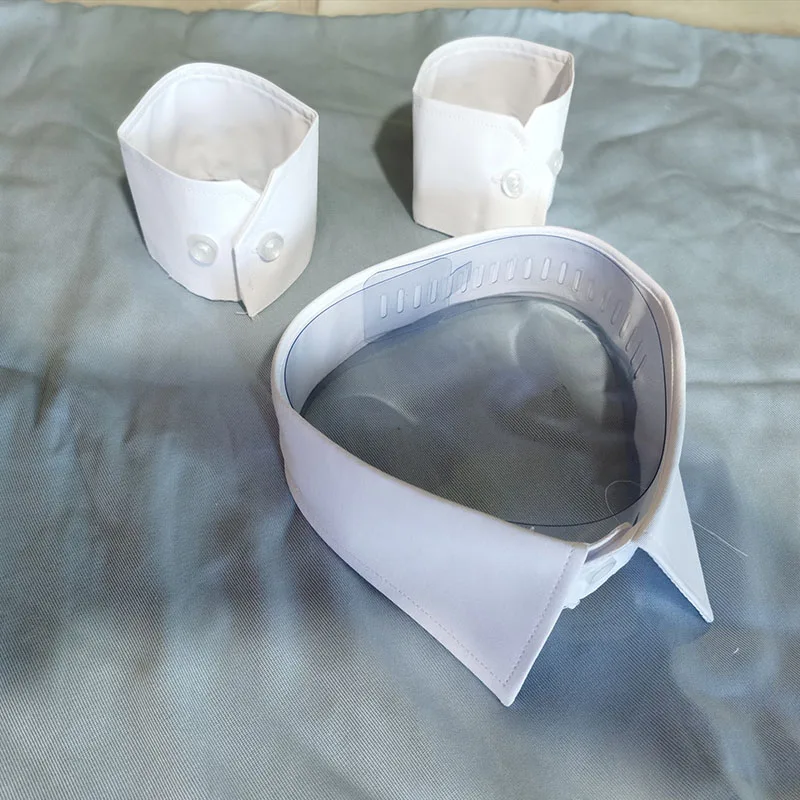 Белая рубашка с искусственным воротником - Фотография_3