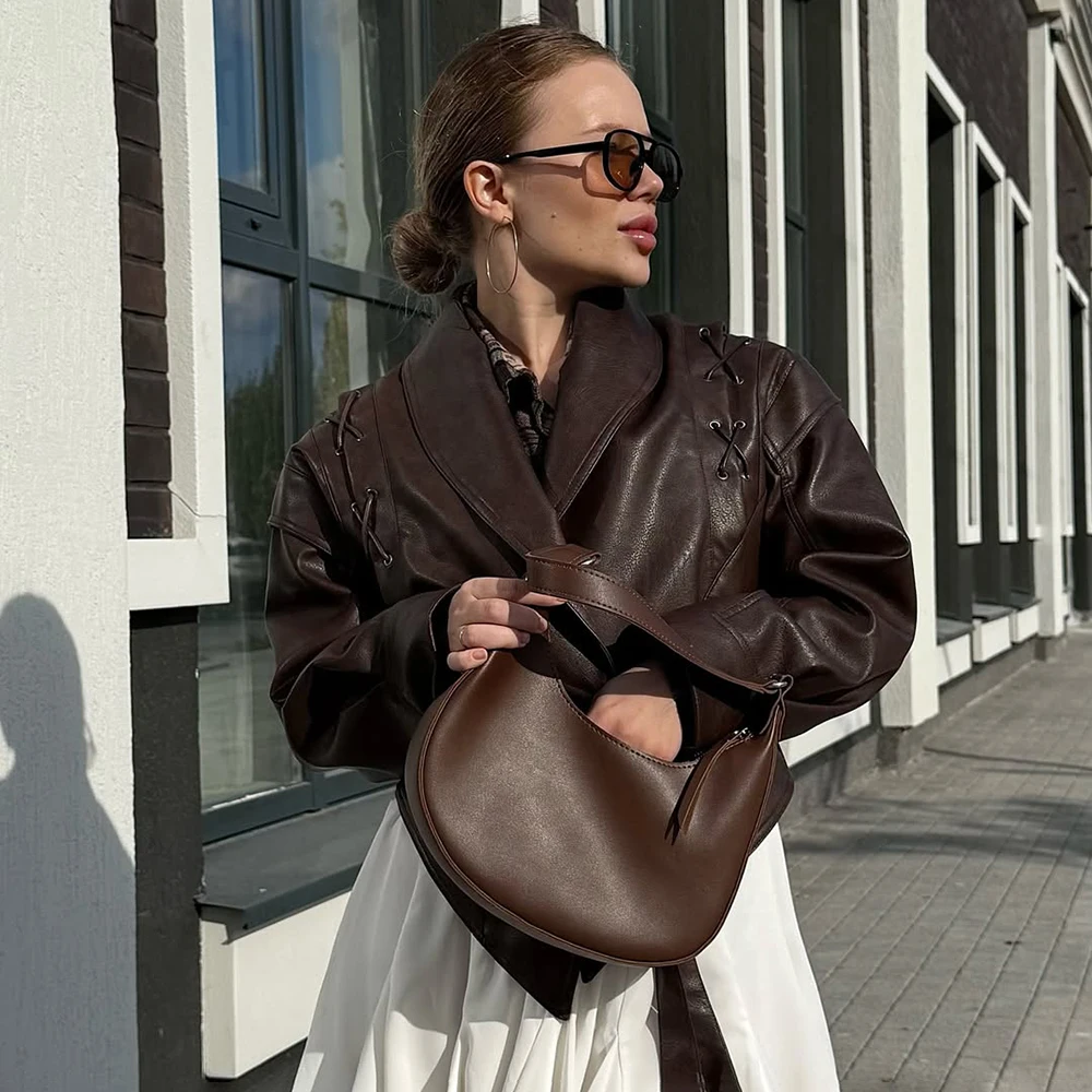 Tuularose женская винтажная кожаная куртка - Фотография_2