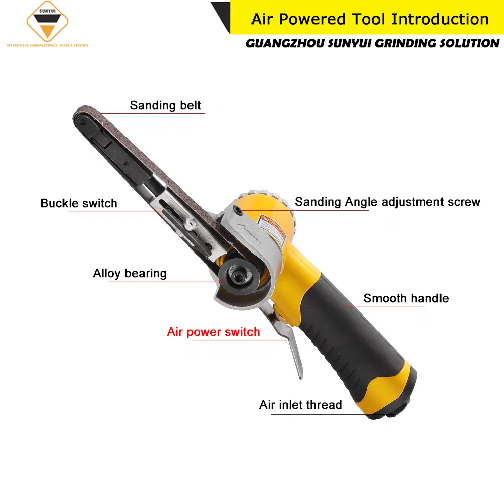 Пневматическая ленточная шлифовальная машина 3/8 дюйма - Фотография_3