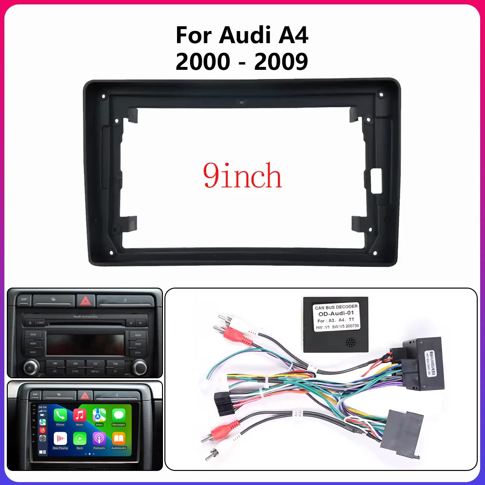 Для audi a4 2000-2009 9-дюймовый