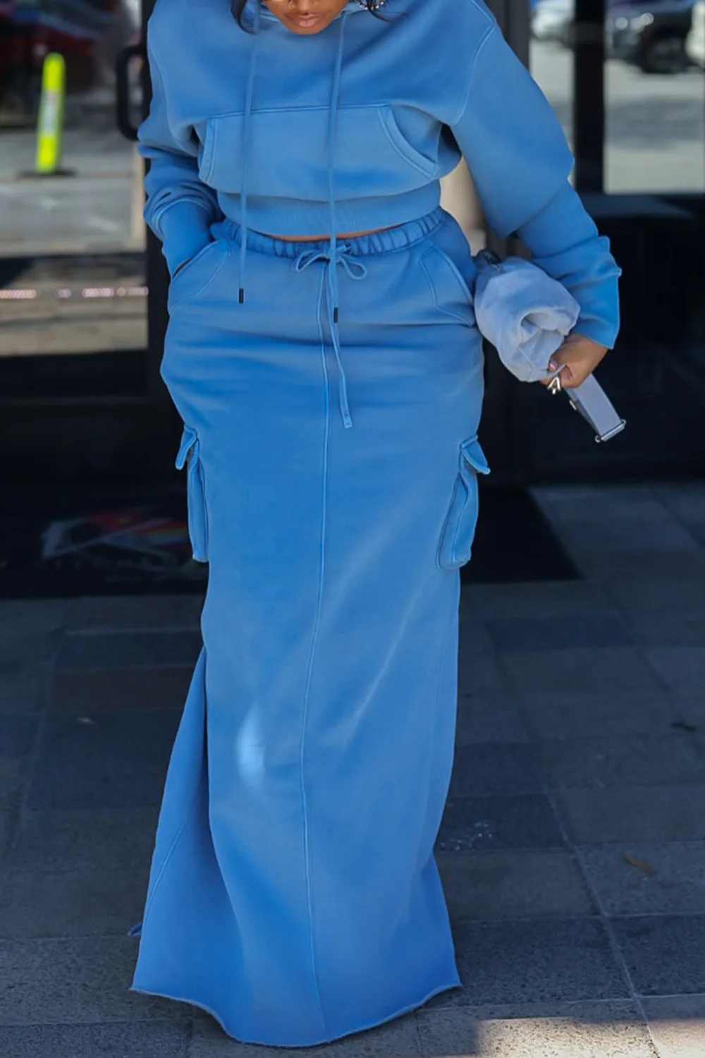 Плюс размер повседневные синие - Фотография_5