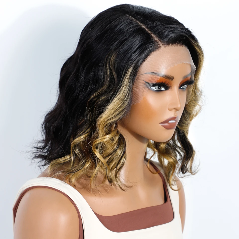 Гладкие короткие парики из натуральных волос bodywave bob для женщин - Фотография_5
