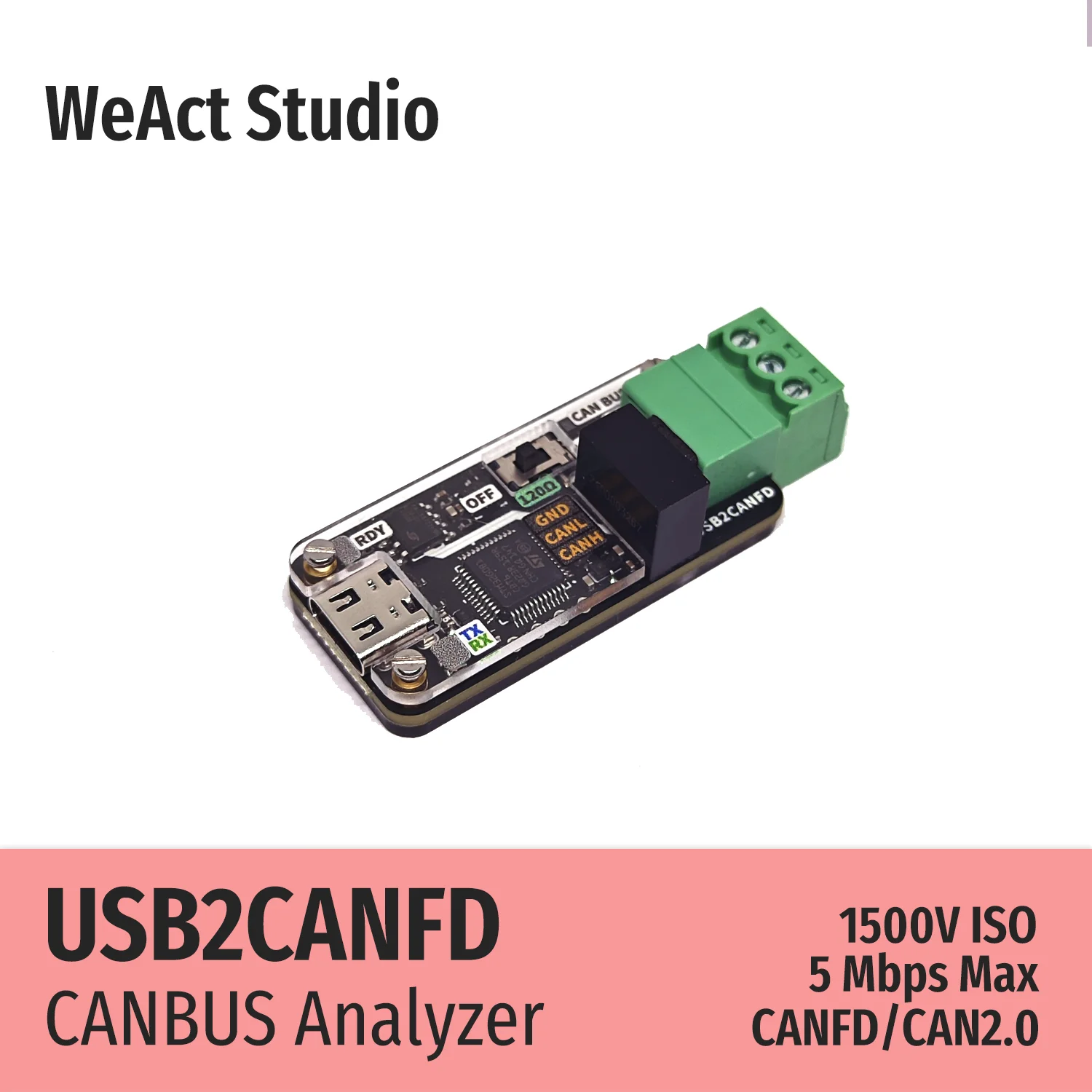 Weact usb to can module usb to