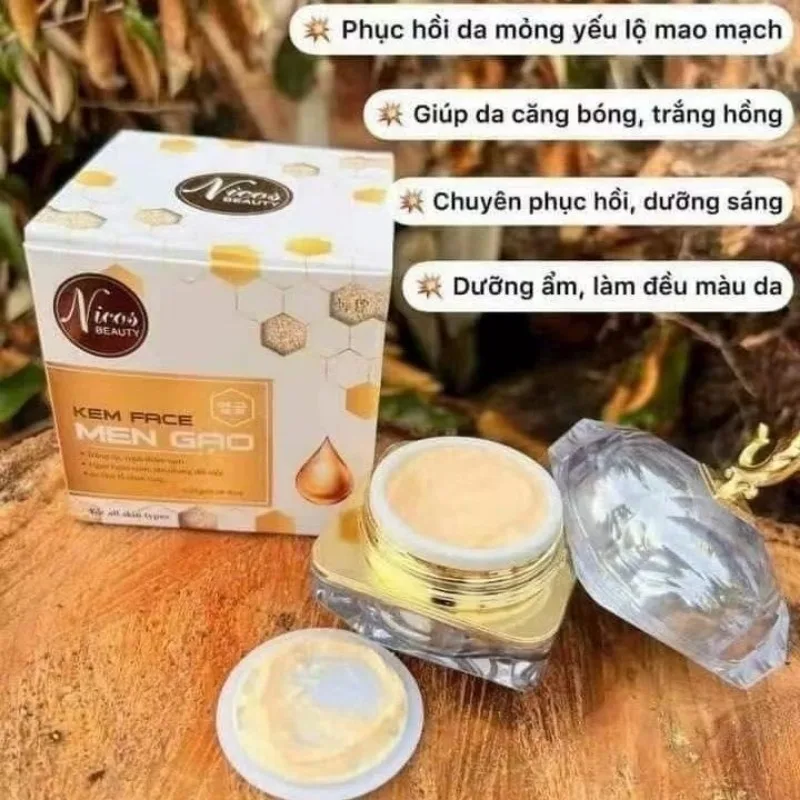 Kem face men gạo 25g nicos: trắng sáng màu da. trợ sám ám sám nam ám nhang - Фотография_3