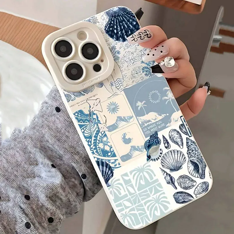 Чехол для телефона с рисунком морских - Фотография_2
