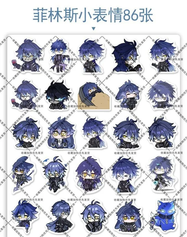 Genshin impact аниме наклейки фланеры - Фотография_6